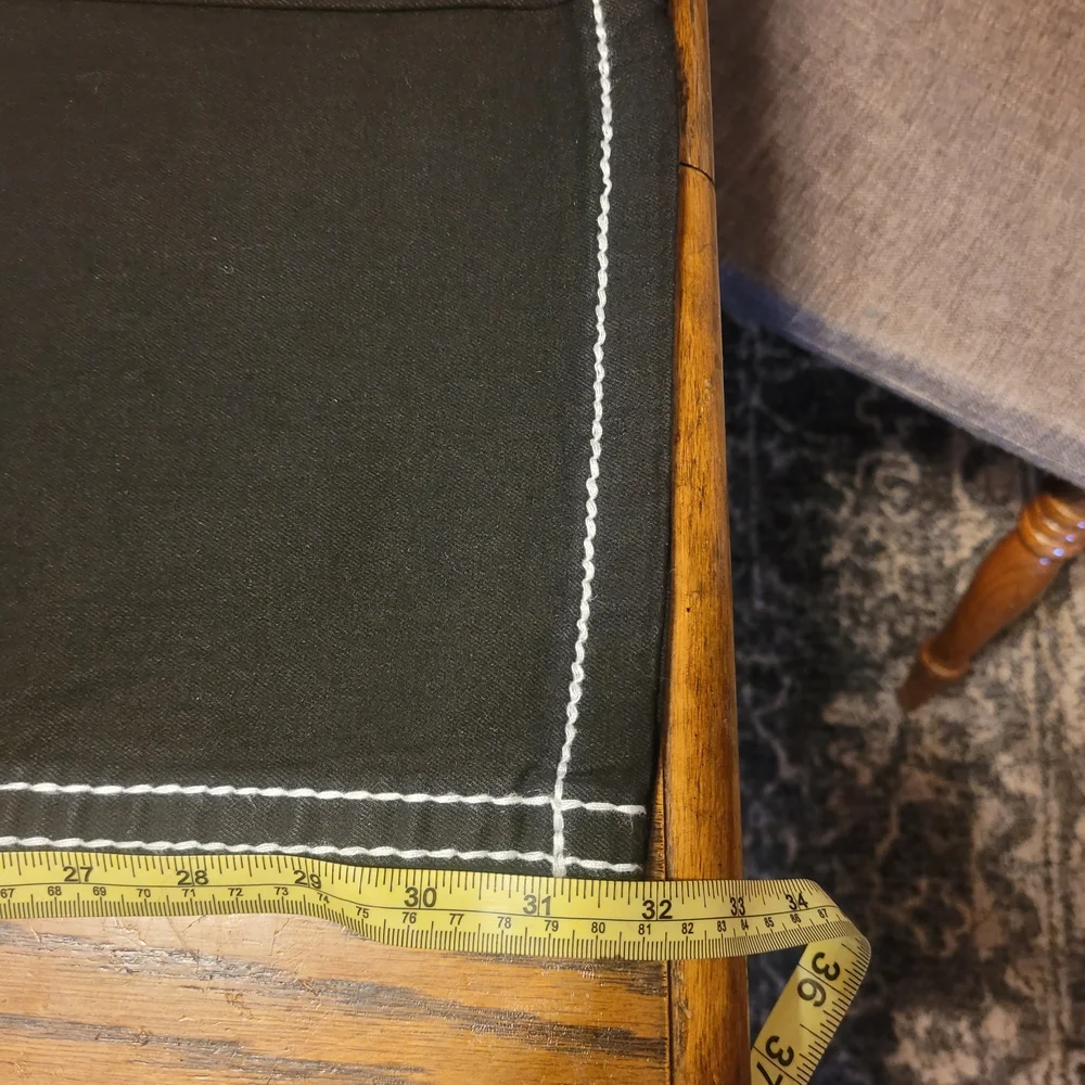 Elegant Black Jeans with Red Embroidery - Picture 6 of 6